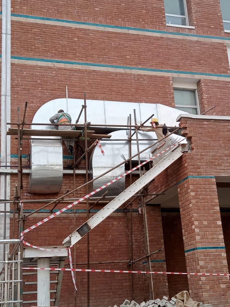 Exhaust fans on rooftop
